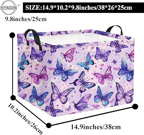 Miniatura 381 de HIYAGON Cesta de almacenamiento para niños, cesta de regalo para bebé, cesta de regalo, cesta organizadora de juguetes lindos, caja rectangular