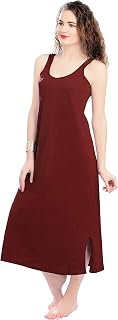 Mythili Full-Length Cotton Hosiery Nighty Slip for Women | Free Size Sleeveless Maxi Nighty for Comfortable Everyday Wear ... Price In India