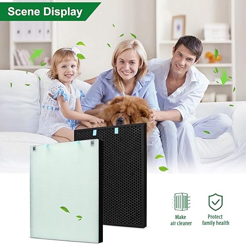 Miniatura 7 de Filtro de poste de repuesto y prefiltro de carbono compatible con Bissell Air400, 1 prefiltro + 1 filtro de poste de carbono, en comparación con la