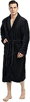 NYThreads Men's Plush Fleece Bathrobe with Shawl Collar - Luxury Spa Robe for Cozy Comfort