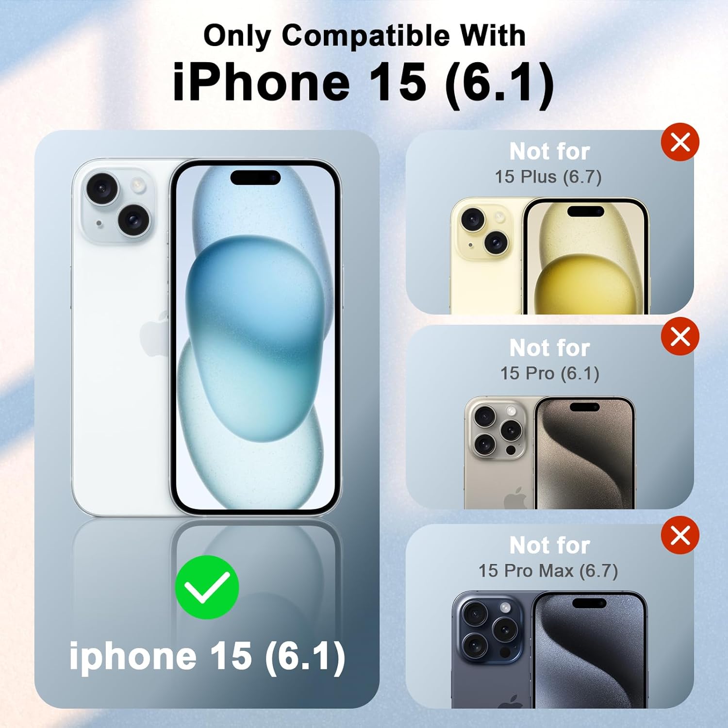 for iPhone 15 Case with Belt Clip Holster, [Magnetic Wireless Charging] Heavy Duty Rugged Shockproof Anti-Drop Full Body Protective case for iPhone 15 6.1 Inch (Black) - Image 5