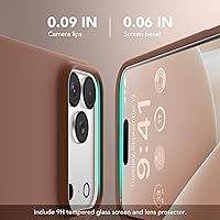 Vista 750 de GONEZ Funda de silicona para iPhone 15 Pro Max, compatible con Magsafe, protector de cámara + protector de pantalla, forro de microfibra suave Negro