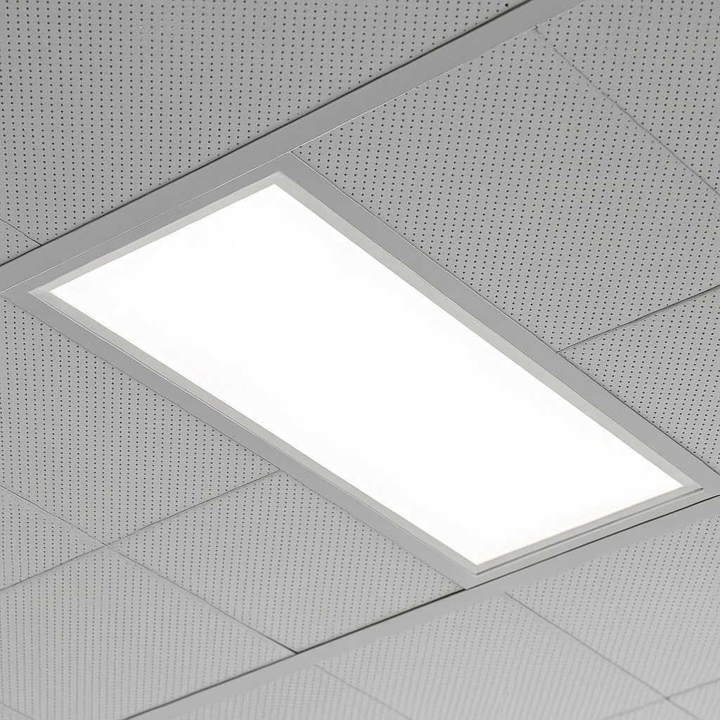 Trano LED Panel 2in1 30W – 120x30cm Neutralweiß 4000K, 3600lm, Aufputz & Unterputz Montage, Flache Deckenleuchte/LED Deckenpanel für Büro & Arbeitsräume, Aluminiumgehäuse, 50.000h Lebensdauer