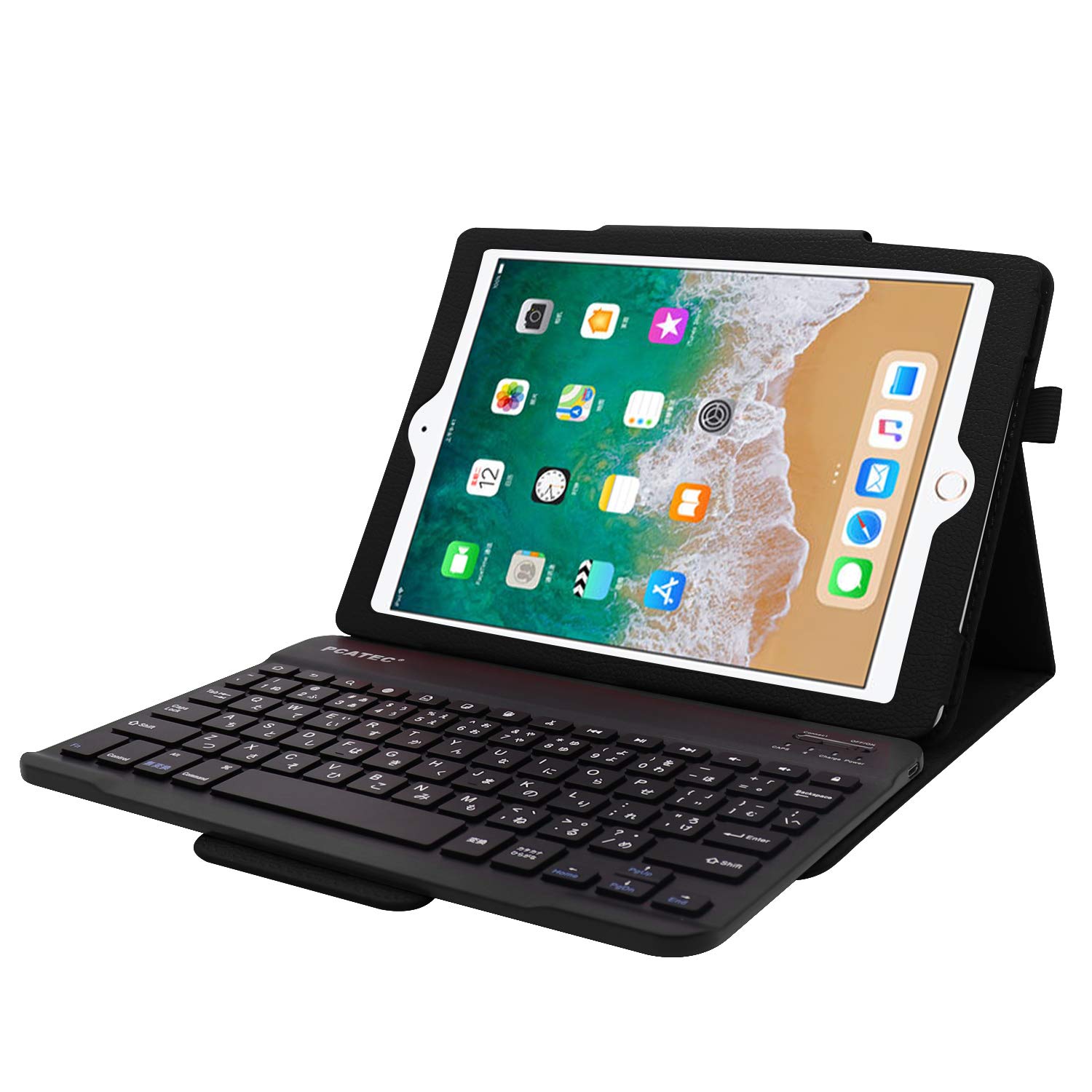 Amazon | ピーシーエーテック レザーケース付き Bluetooth キーボード