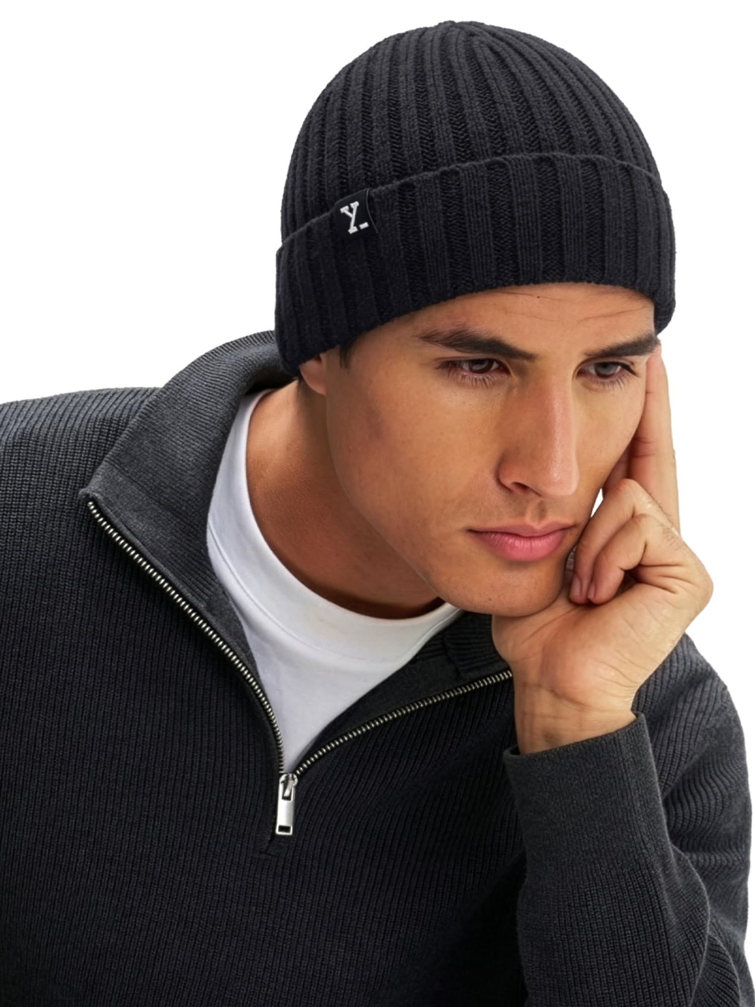 xyxx Acrylic Chill-Proof Ribbed Beanie Beanie Winter Unisex Cap-picture-13