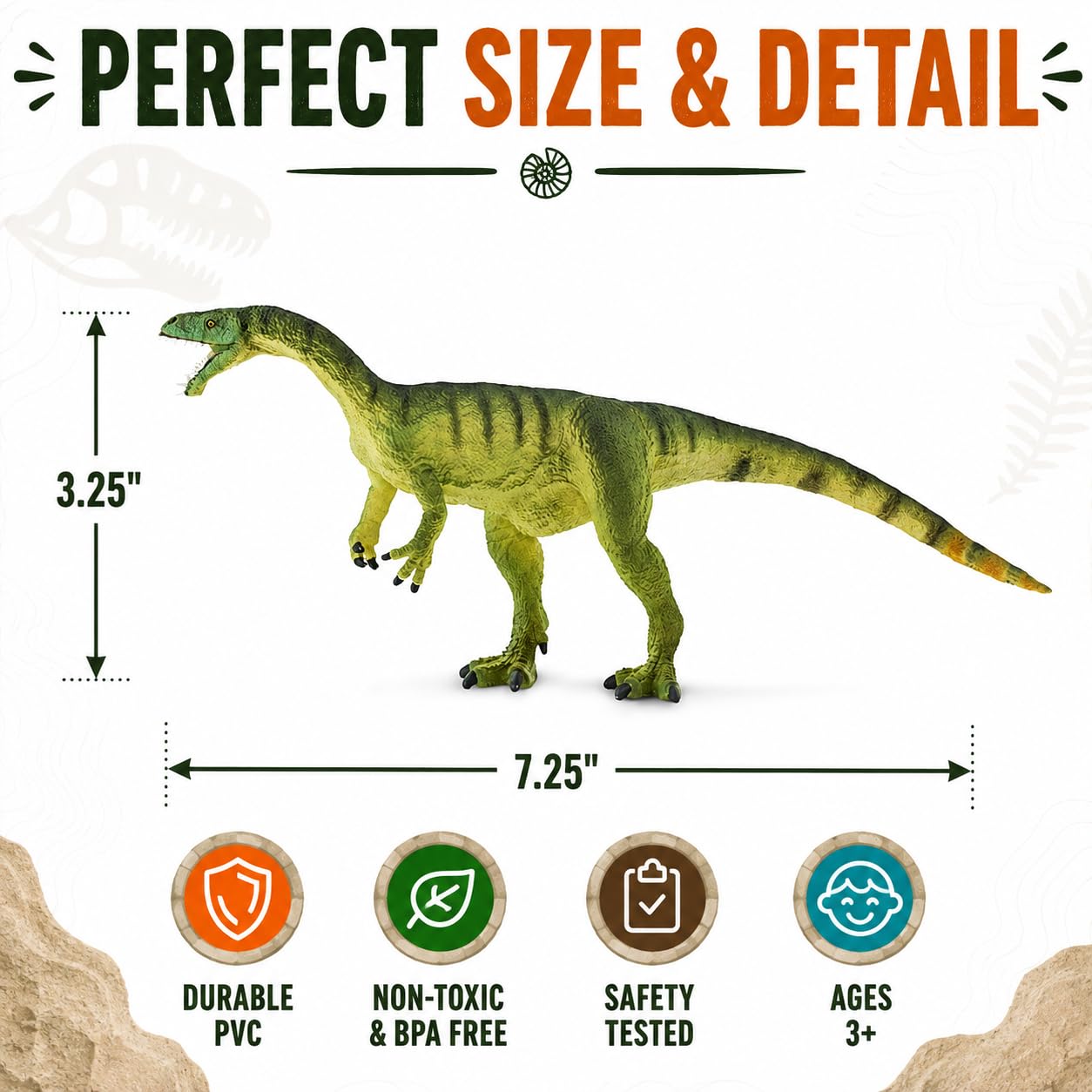Amazon.com: Safari Ltd. Masiakasaurus Figurine - Detailed 7.25
