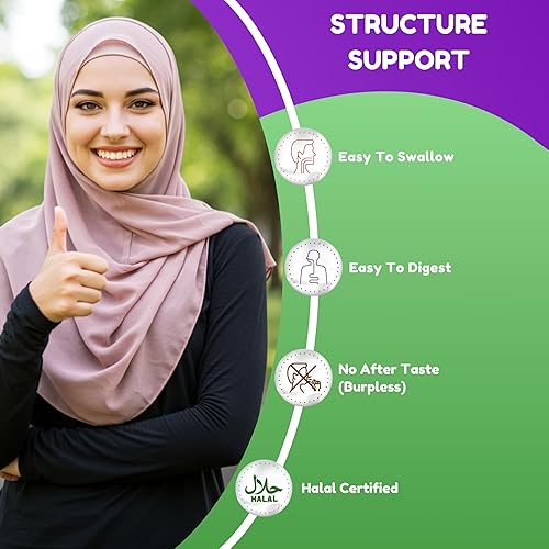 Miniatura 7 de SHIFAA NUTRITION Suplemento de apoyo para las articulaciones halal con glucosamina condroitina MSM  2820 mg 30 porciones  Sin OMG