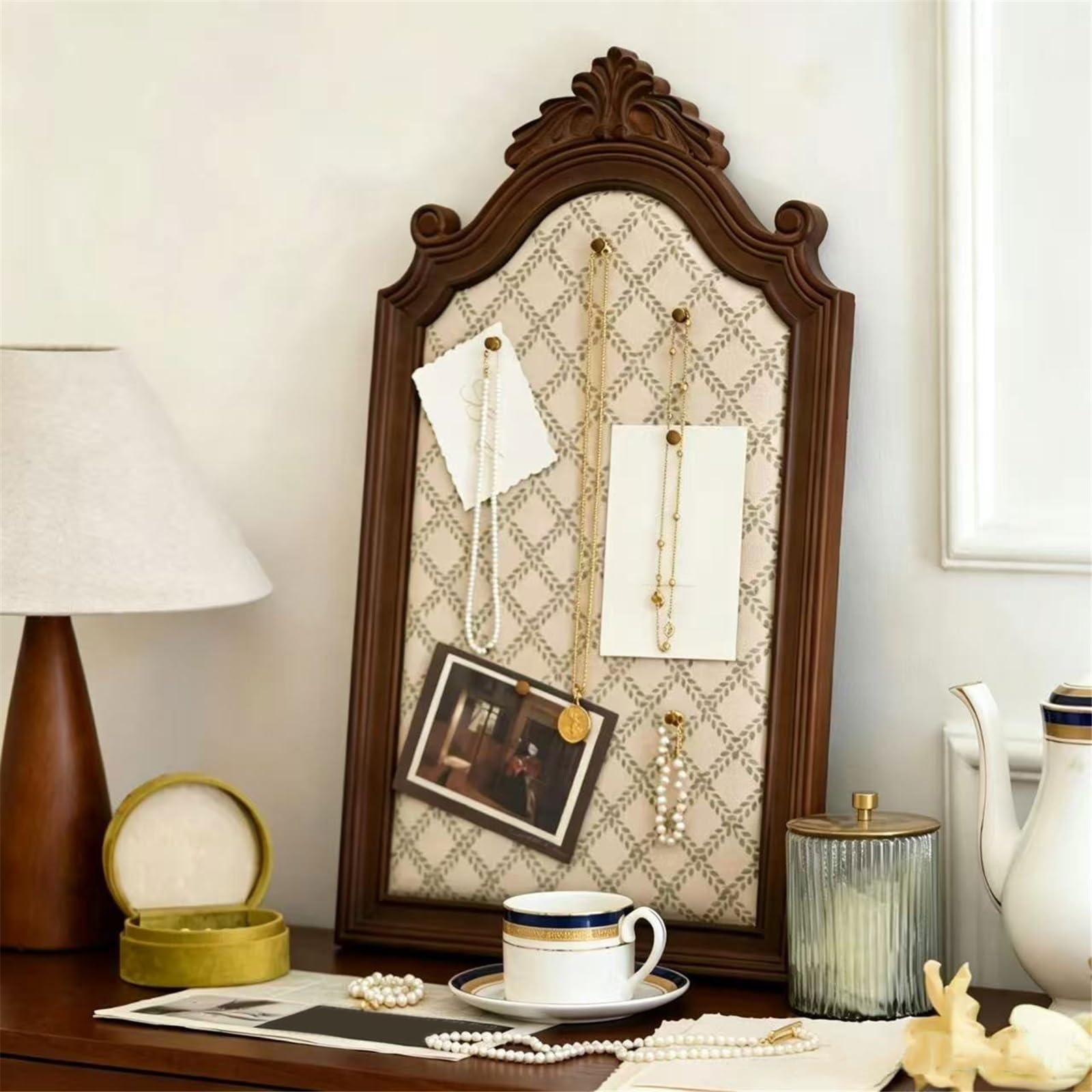 Schmuckhalter Wall Mounted Jewelry Stand with Linen