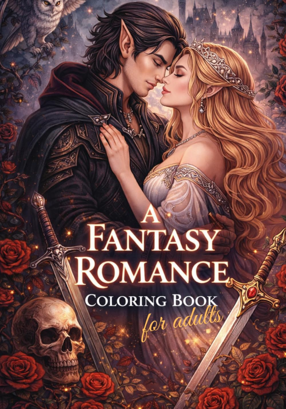 A Fantasy Romance Coloring Book: for adults (Dark-Romance Coloring Books)