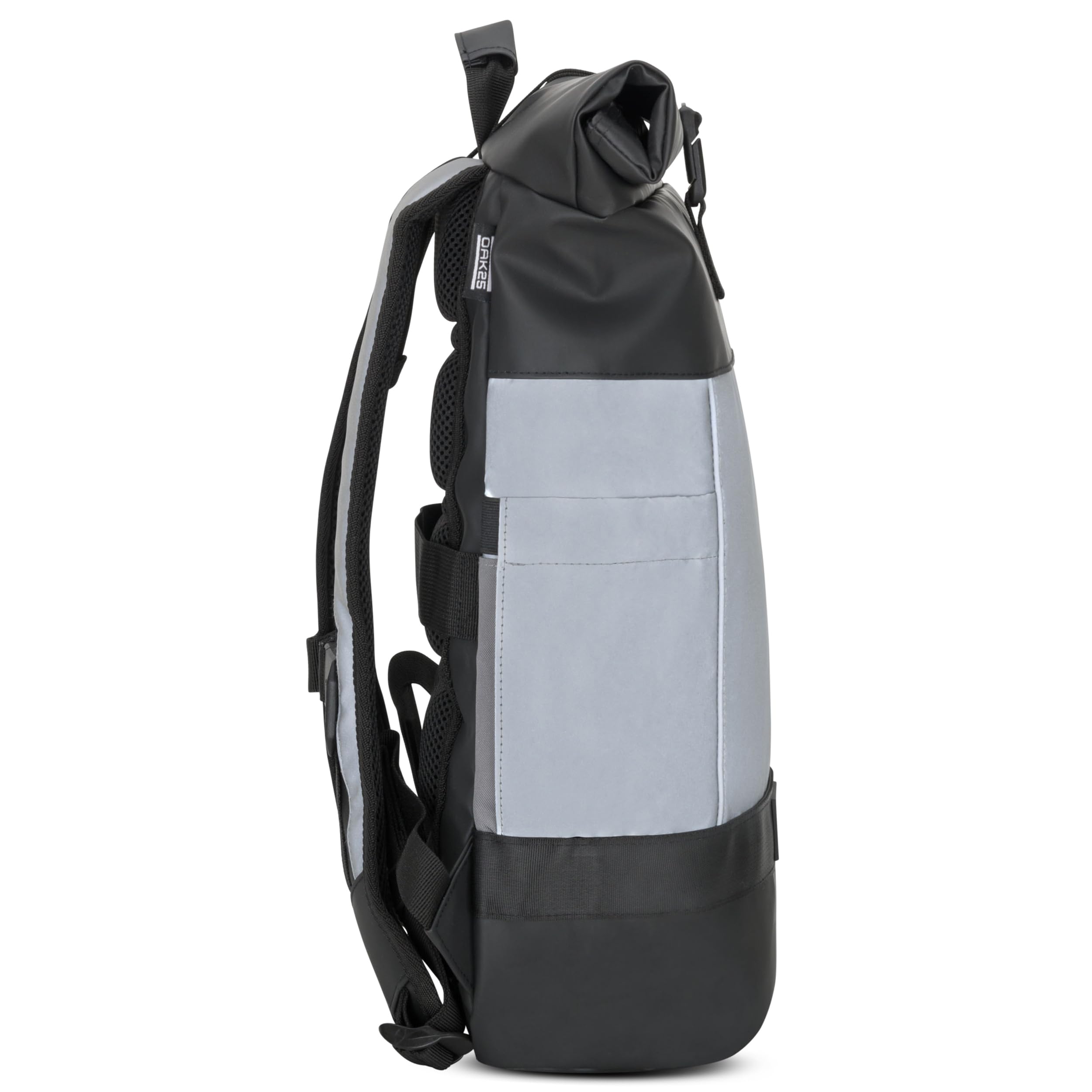 OAK25 Rolltop plecak damski i męski – Commute M – odblaskowy plecak rowerowy – wysoka widoczność i bezpieczeństwo – plecak rowerowy z kieszenią na laptopa – odporny na działanie wody