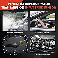 Vista 6 de A-Premium Sensor de velocidad de entrada de transmisión del motor compatible con Volkswagen Beetle 1998-2004, Golf 1999-2006, Golf City 2007, Jetta