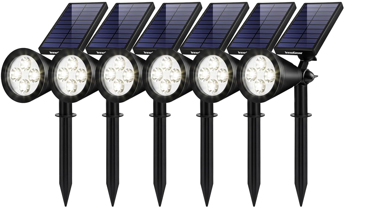 InnoGear Solar Lights Outdoor Spotlights, Auto On/Off, Pack of 6, Waterproof,
