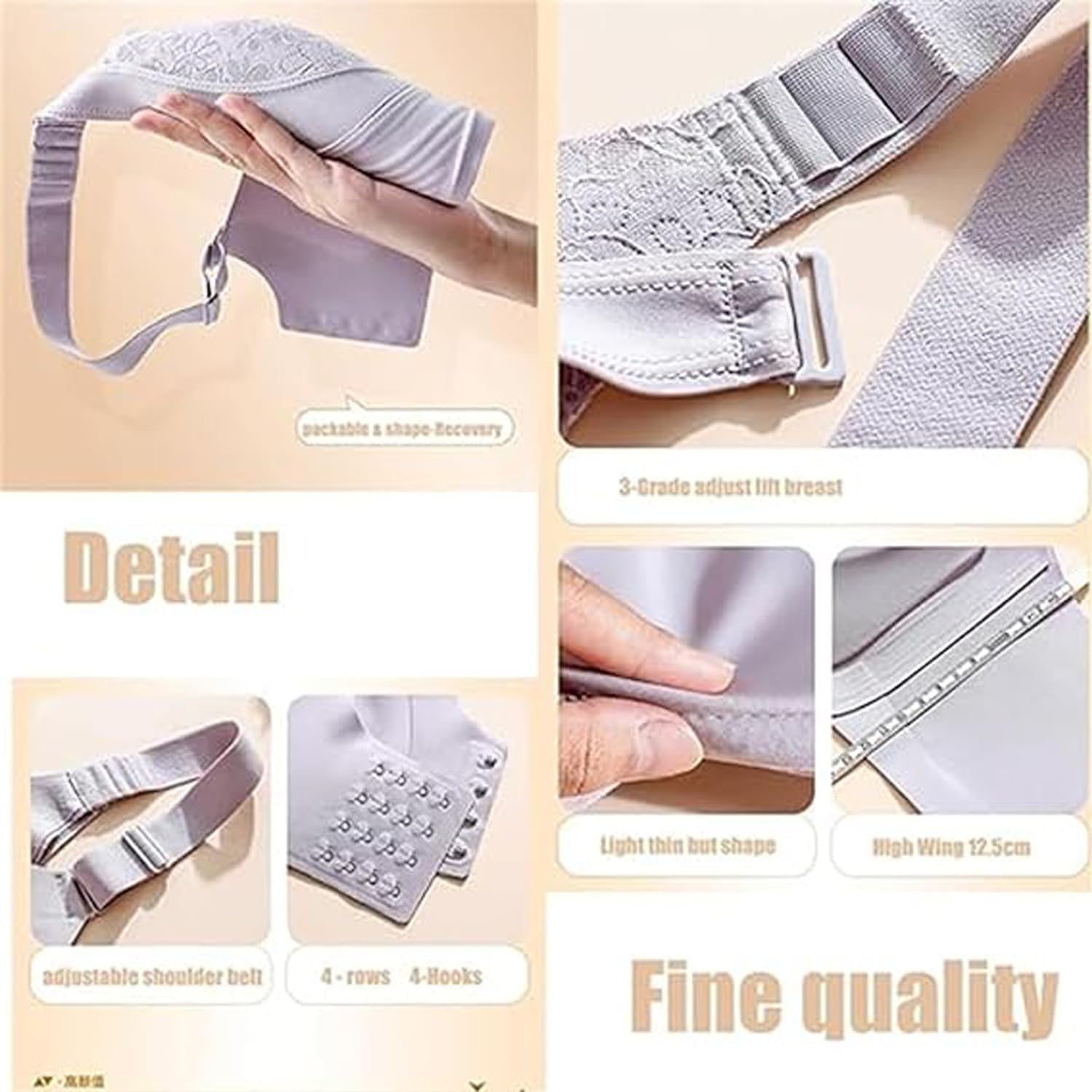 Amourlift - Custom-Lift Bust Shaping Bra, Wireless Comfy Push up Bras, Full Coverage Supportive Everyday Breast Lifter - Image 4