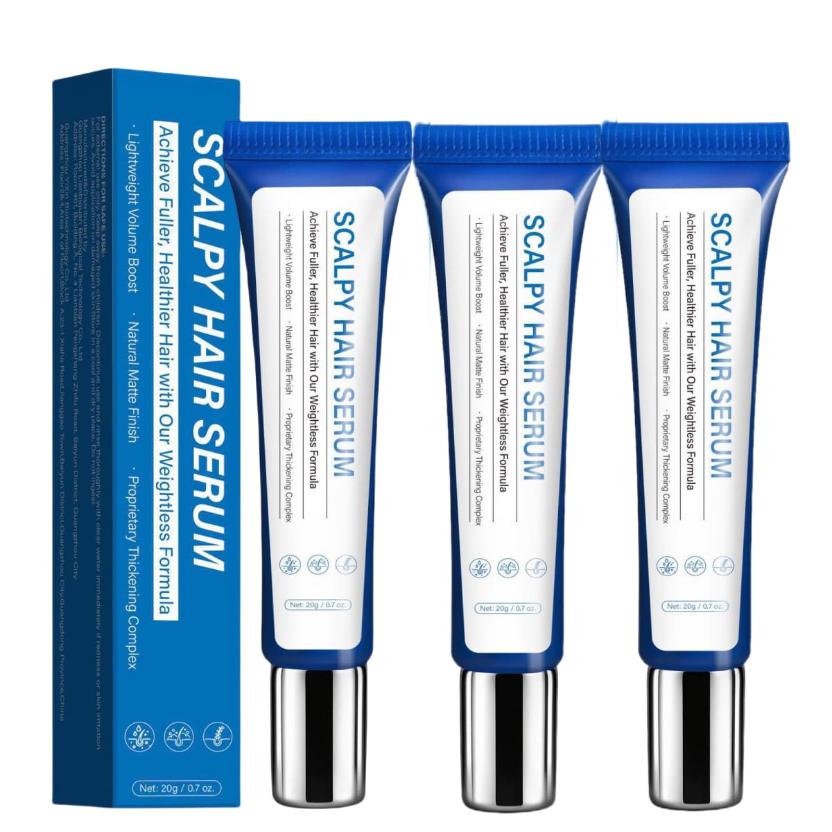 Sérum croissance cuir chevelu solution chute de cheveux ampoules non grasses
