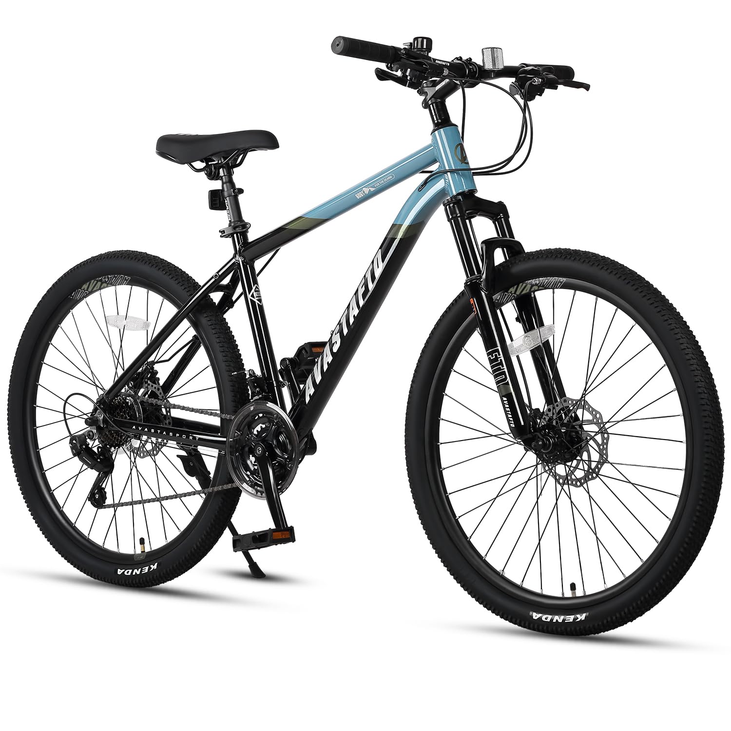 AVASTA Earth 26 27.5 inch Mountain Bike with 21-Speed，Aluminum Frame, Dual Disc Brake, Comfortable Saddle,Multiple Colors
