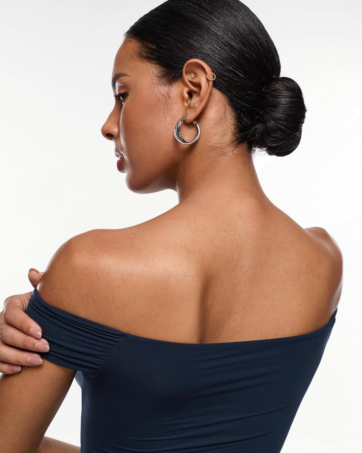 INLYRIC Women's Off The Shoulder Maxi Dresses Versatile Elegant Formal Wedding Guest Cocktail Fall Outfit - Image 4