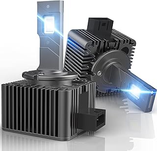 D1S LED Headlight Bulb,D1R D1C LED Headlight Bulbs 6000K 12,000LM 400% Brightness LED Bulbs 100% Plug and Play to Original D1S Ballast Pack of 2 (New D1S LED)