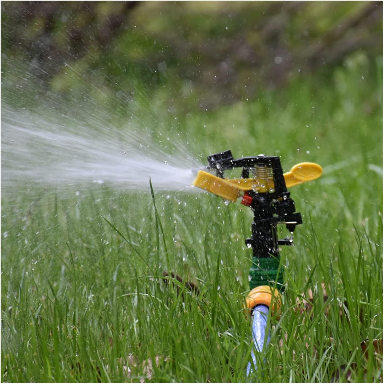 Gardening Irrigation Dripper Adjustable Angle Rotating Nozzle Rocker Arm Sprinkler Head with Nozzle Holder Connector 360 Degree Jet Agricultural Garden Irrigation