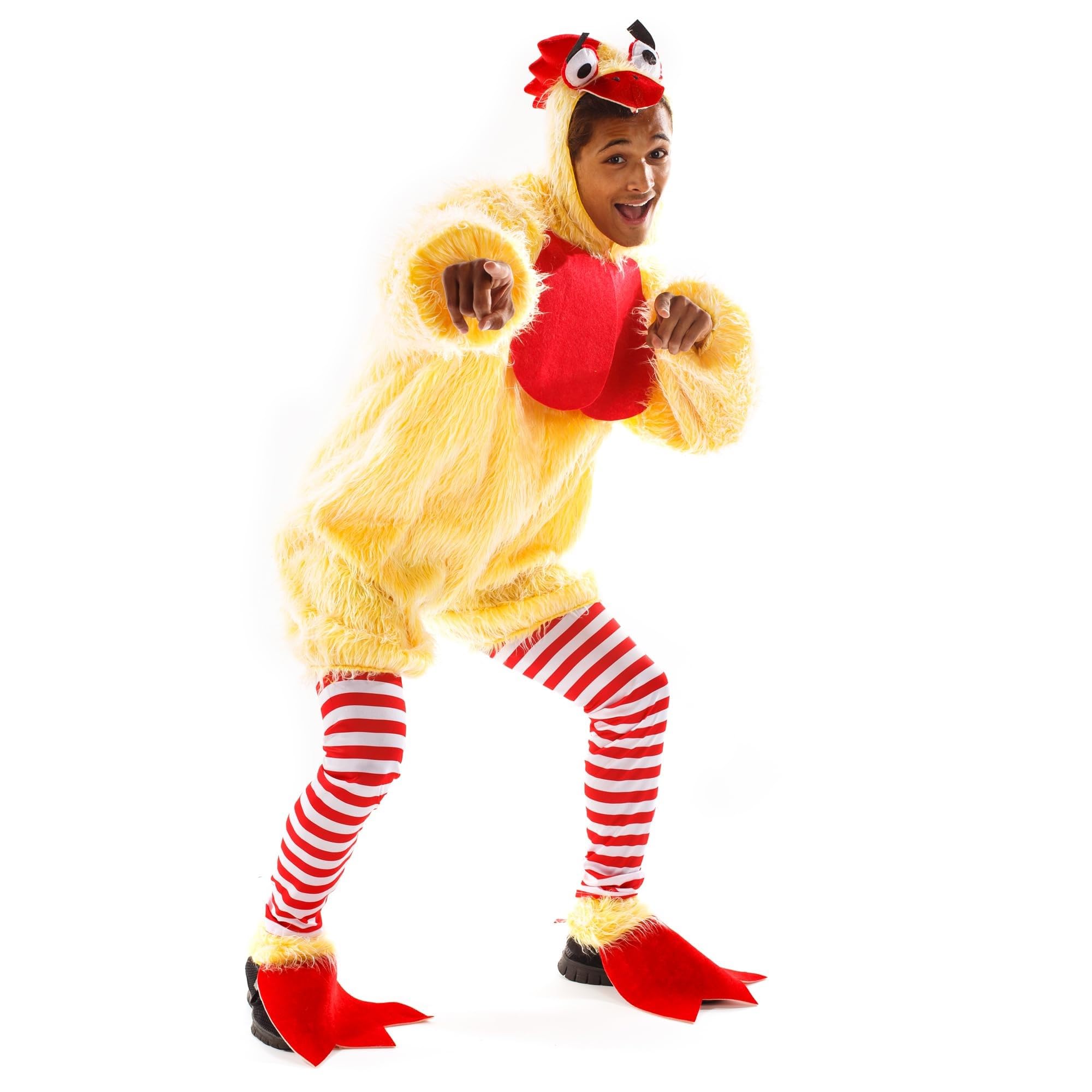 Funky Chicken Costume - Funny Silly Unisex Halloween Adult Body Suit