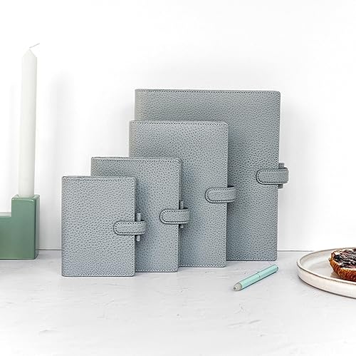 Miniatura 5 de Filofax Finsbury Organizador pequeño, tamaño pequeño, gris pizarra, cuero granulado tradicional, cinco anillos, calendario semanal para ver,