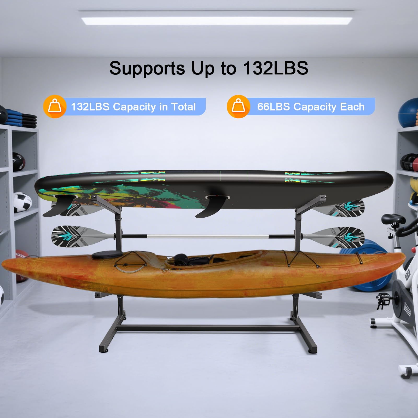 Outdoor Storage Kayak Stand Freestanding Storage Rack For Kayak