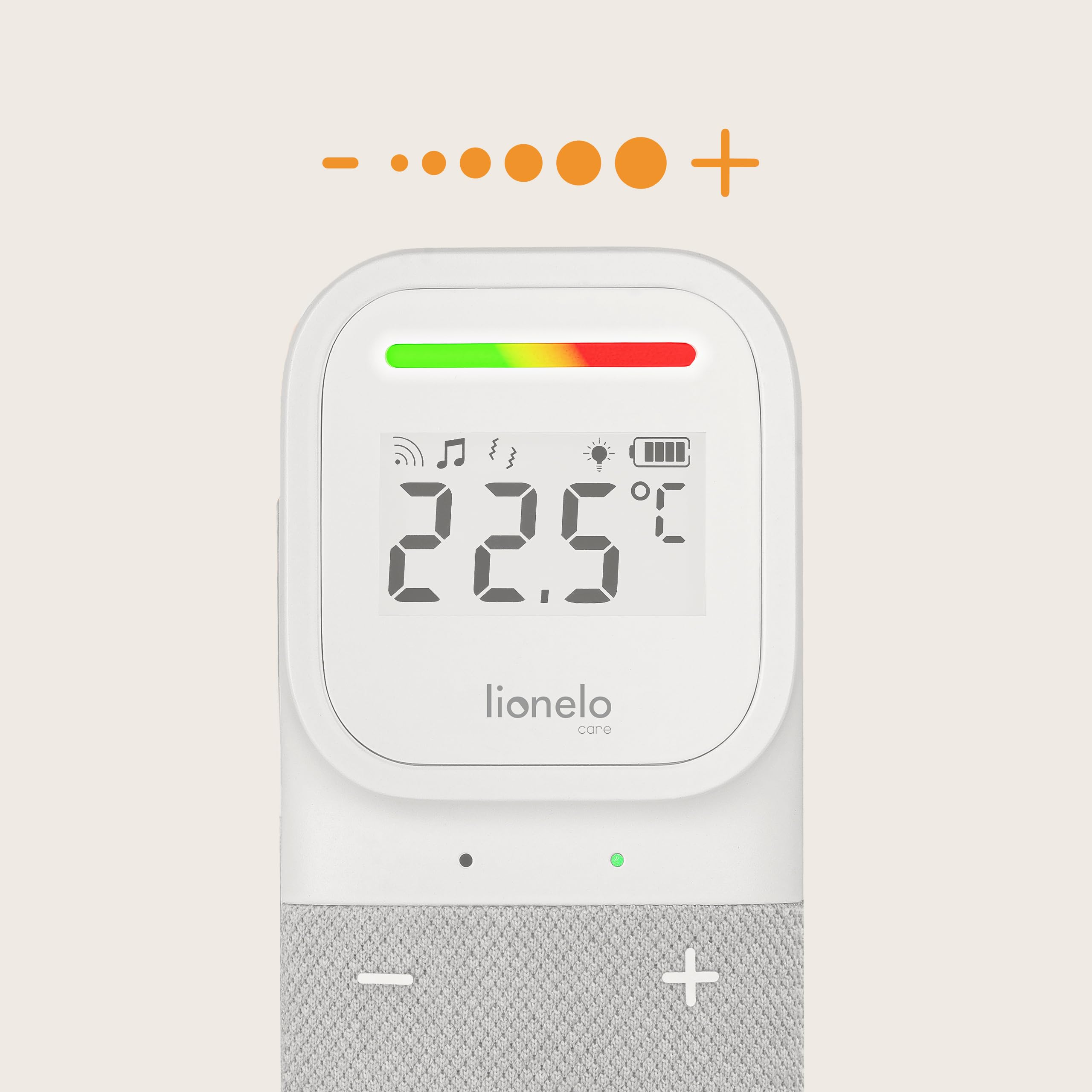 Lionelo Babyline 2.3 Baby Monitor z mikrofonem audio, światłem nocnym, zasięg 400 m, LCD, niania elektroniczna
