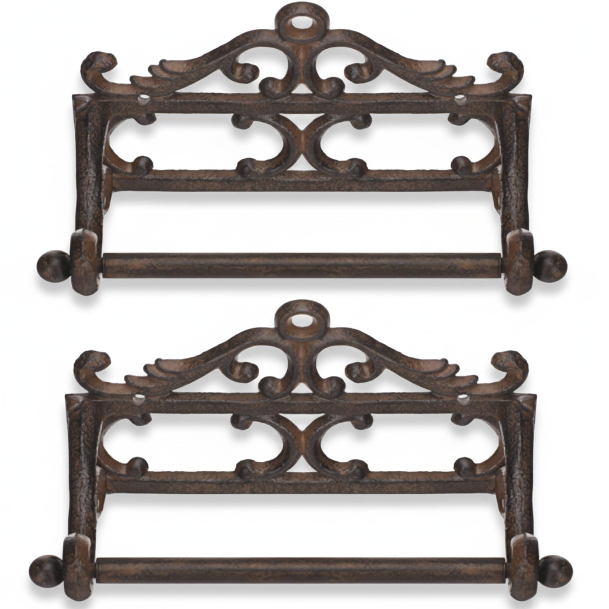 1 Pcs Vintage Cast Iron Toilet Paper Holder, White — Amazon image 9