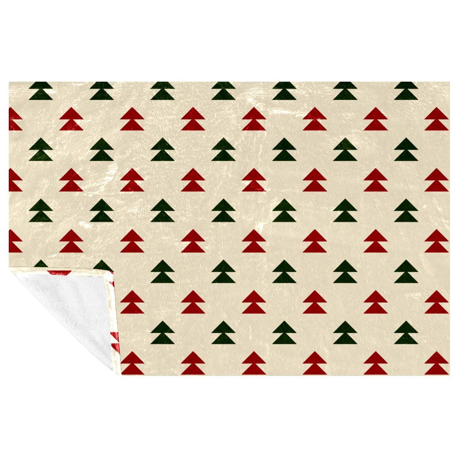 Couverture chaude sapin de Noël en microfibre premium 150x100cm jeté de lit haut de gamme