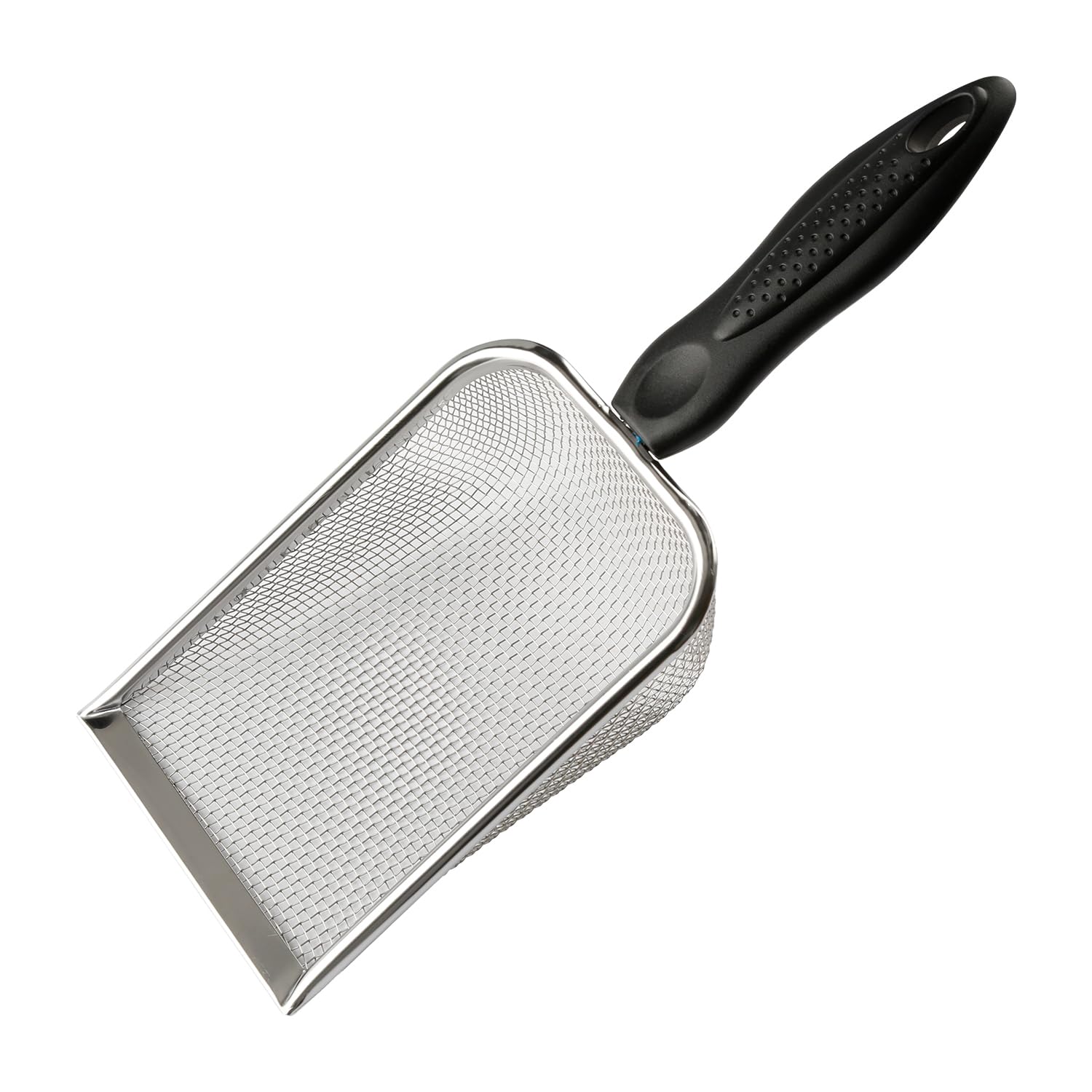Hopzab Stainless Steel Hamster Sand Bath Scoop, Fine Mesh Litter Cleaner, Reptile Sand Shovel for Small Pets, Metal Sifter, Residue Excrement Shovel