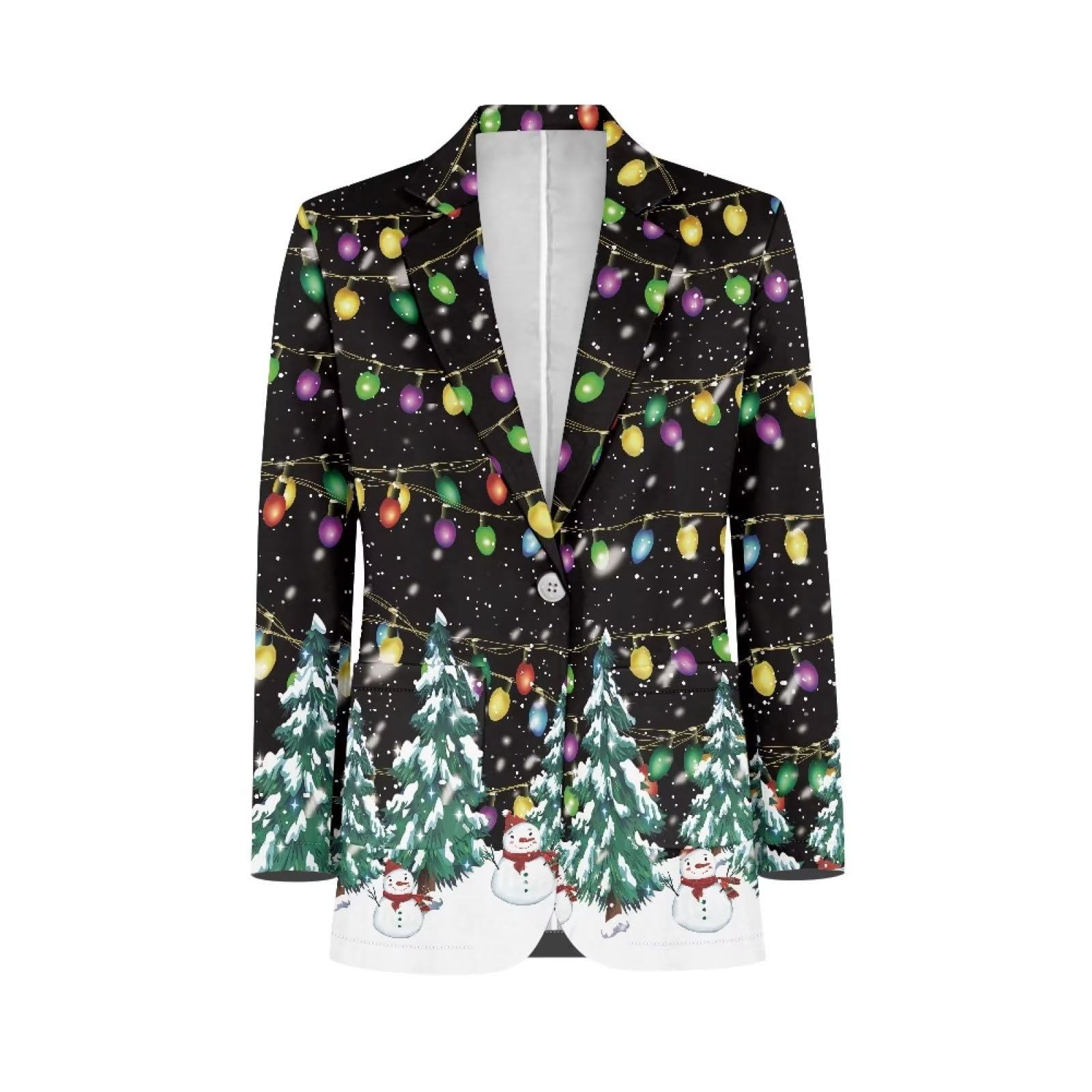 POLERO Womens Long Sleeve Blazer Cute Open Front Cardigan Office Work Suit Jackets with Pockets
