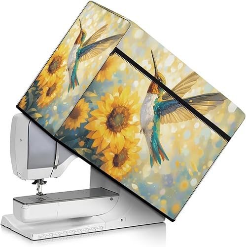 Miniatura 8 de Mumeson Cubierta antipolvo para máquina de coser de gatos negros con flores, para la mayoría de máquinas de coser estándar, plegable, duradera, con