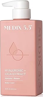 Medix 5.5 Hyaluronic Acid + Vitamin E Cream Body Lotion & Face Moisturizer | Hydrating Dry Skin Firming Lotion Minimizes Look Of Wrinkles, Stretch Marks, & Crepey Skin | Skin Care Products | 15 Fl Oz