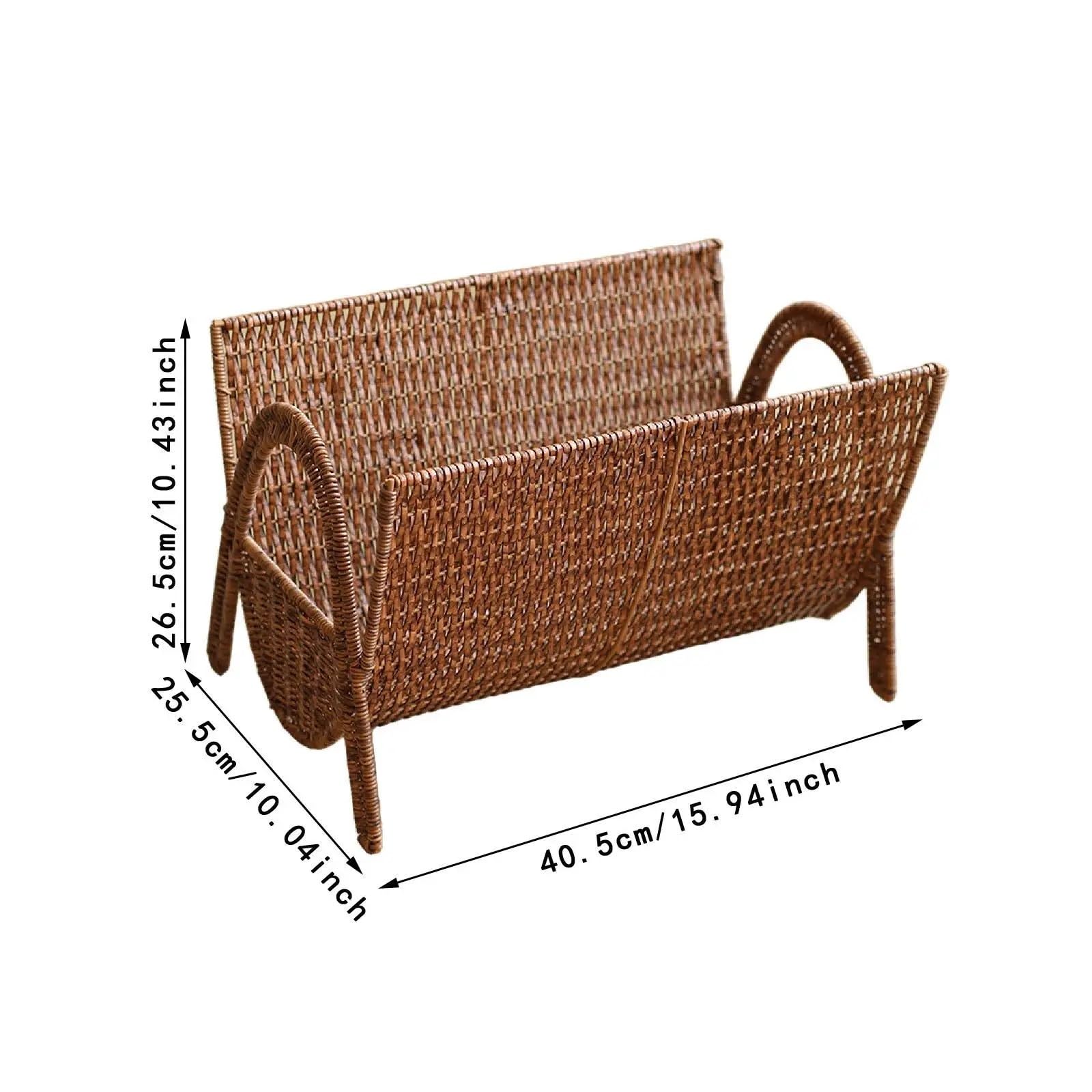 hand woven magazine holder Porte-revues imitation rotin