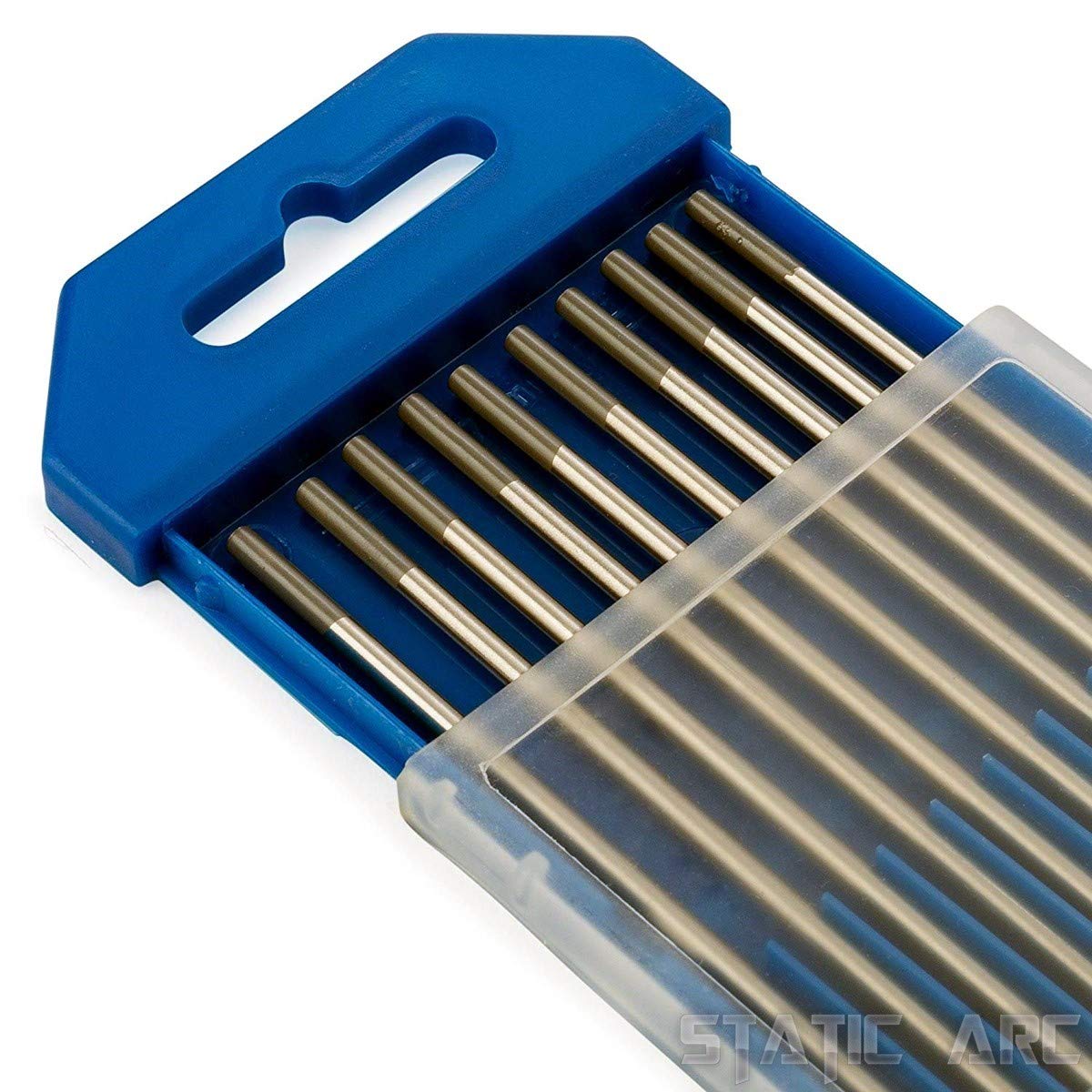 10x TIG Welding Tungsten Electrode Tips Blue/Gold/Green/Grey/RED/White 1.6/2.4/3.2mm (Grey 2% Ceriated, 1.6mm)