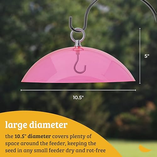 Miniatura 3 de Birds Choice DOME Domo protector, cubierta protectora para comederos colgantes de pájaros, 10 pulgadas, transparente