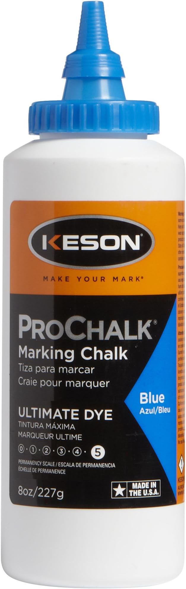 Keson 5BD ProChalk Ultimate Chalk Dye, Blue, 5-Ounce