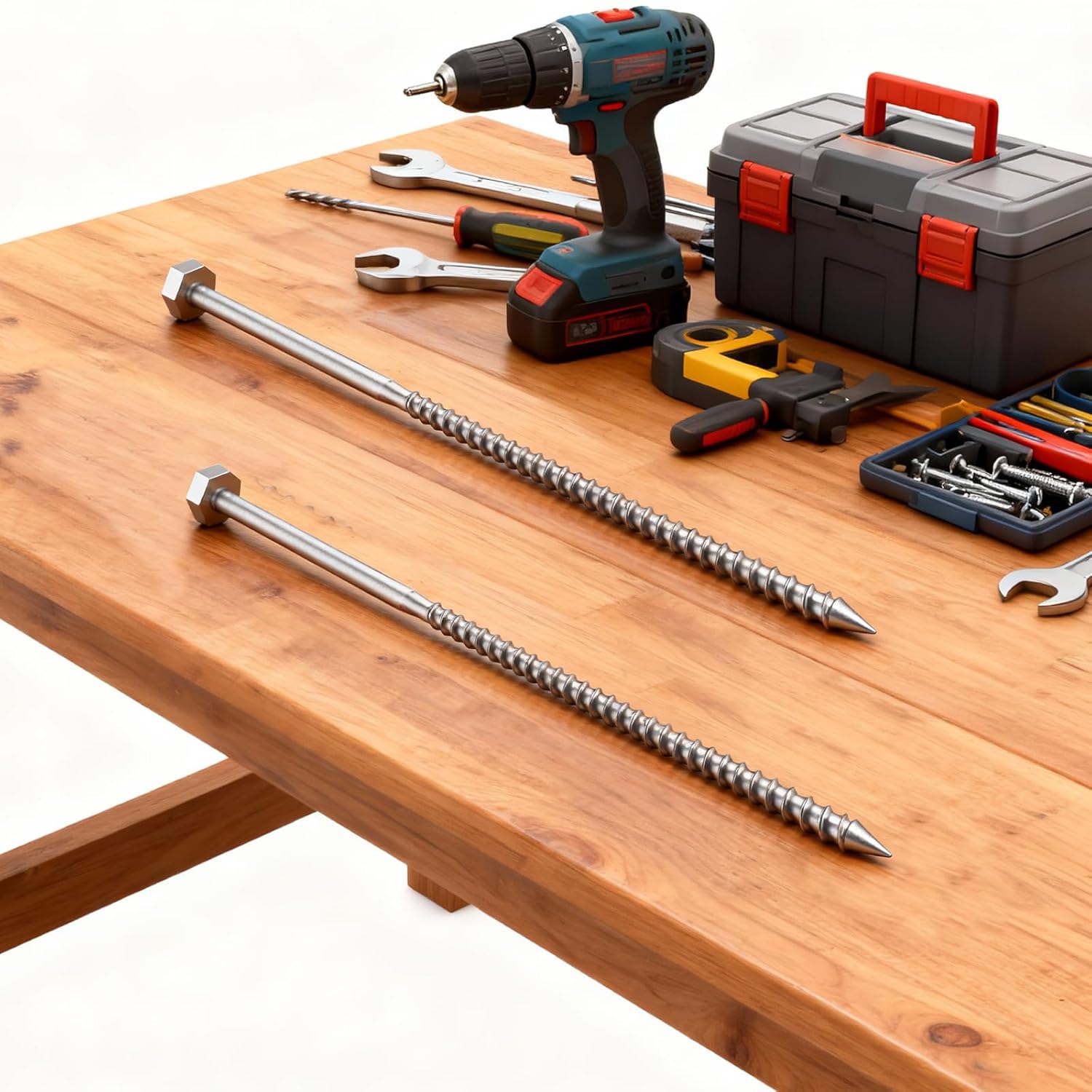 20 Pack 1/2" x 12" Galvanized Hex Head Lag Bolts for Wood, Heavy Duty Structural Lag Screws