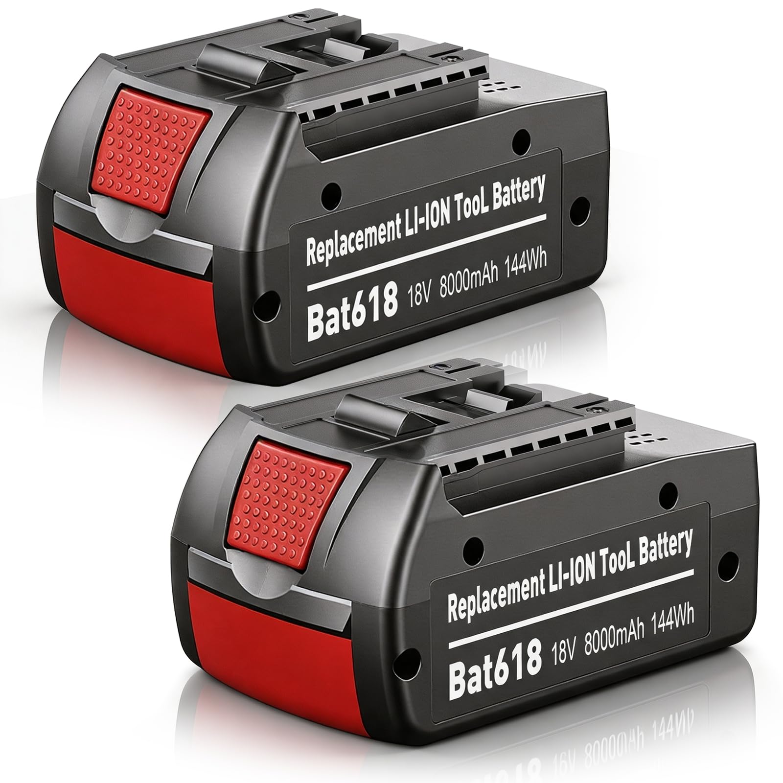 2 X 18V 8.0Ah GBA Ersatzakku für Ersatzakku für Bosch akku 18V BAT618 | Premium Li-Ionen Werkzeugakku für für Bosch Professional 18V System BAT618G BAT609 BAT609G BAT619 BAT619G BAT610 Ersatzteile