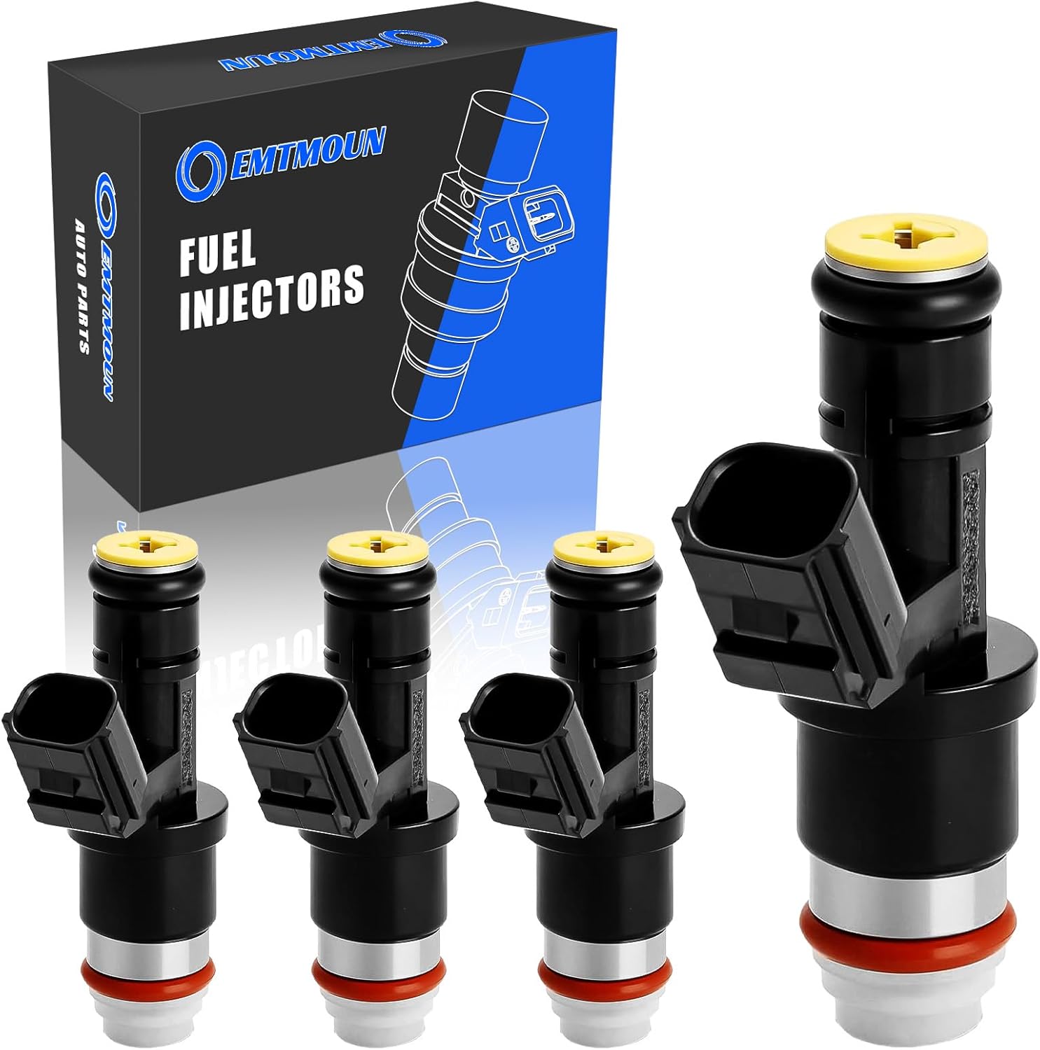 Set of 4 Fuel Injectors FJ1046 for Honda Accord 2008-2012 Civic 2013-2015 CR-V 2010-2011 2.4L L4 for Acura ILX TSX Replacement 16450-R40-Y01 800-2082N