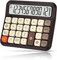 Vista 12 de Calculadora de escritorio extra grande de 5 pulgadas, pantalla LCD de 12 dígitos, calculadora de contabilidad de números grandes con botón