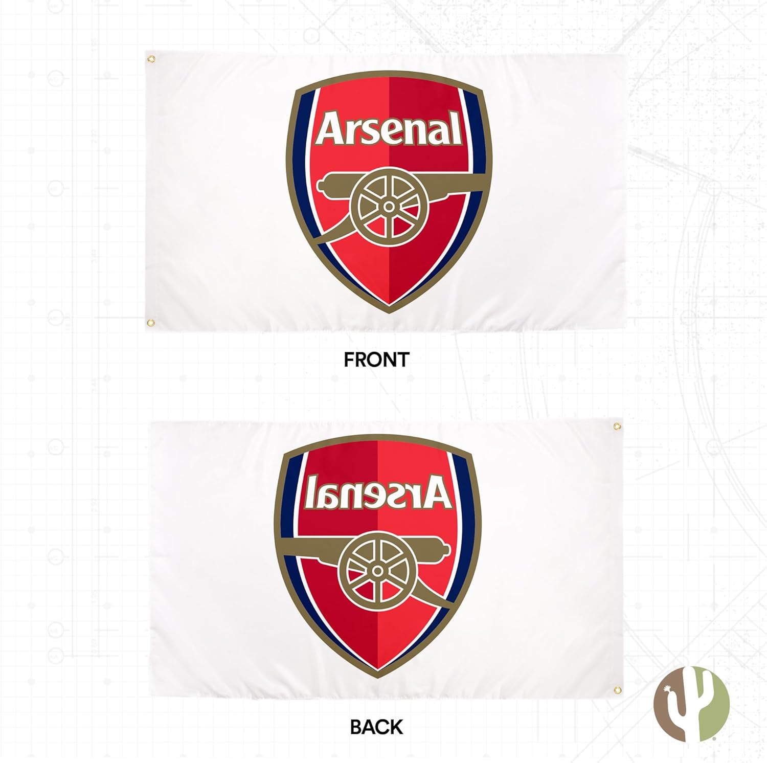 Desert Cactus Arsenal Flag FC Gunners Football Soccer 100% Polyester Indoor Outdoor 3x5 feet Banner (Flag C) - Image 2