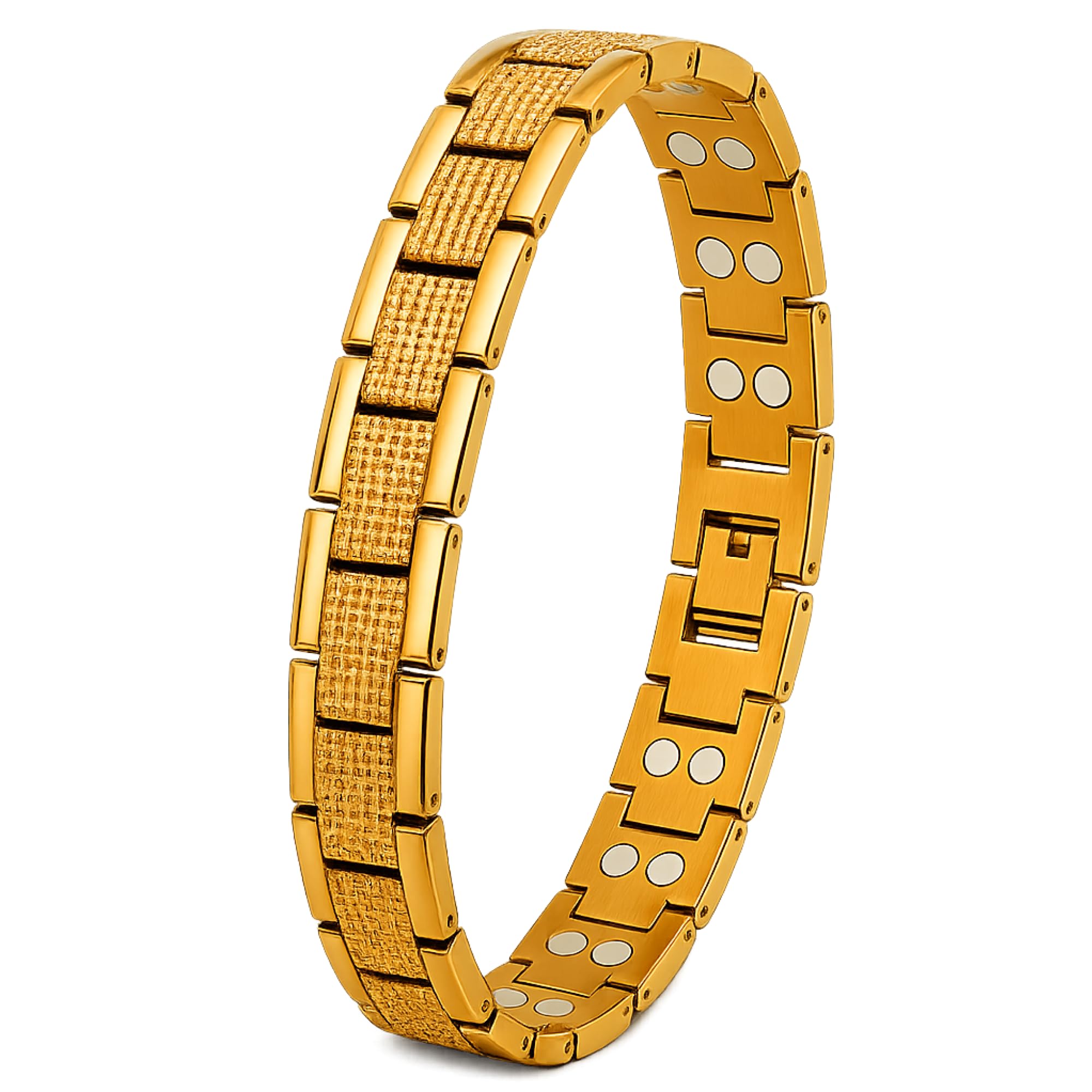 Bio Energy Magnetic Bracelet for Men & Women Germanium & Neodymium Magnet Therapy Wellness Bracelet Luxury Mesh-Link Design-image-4