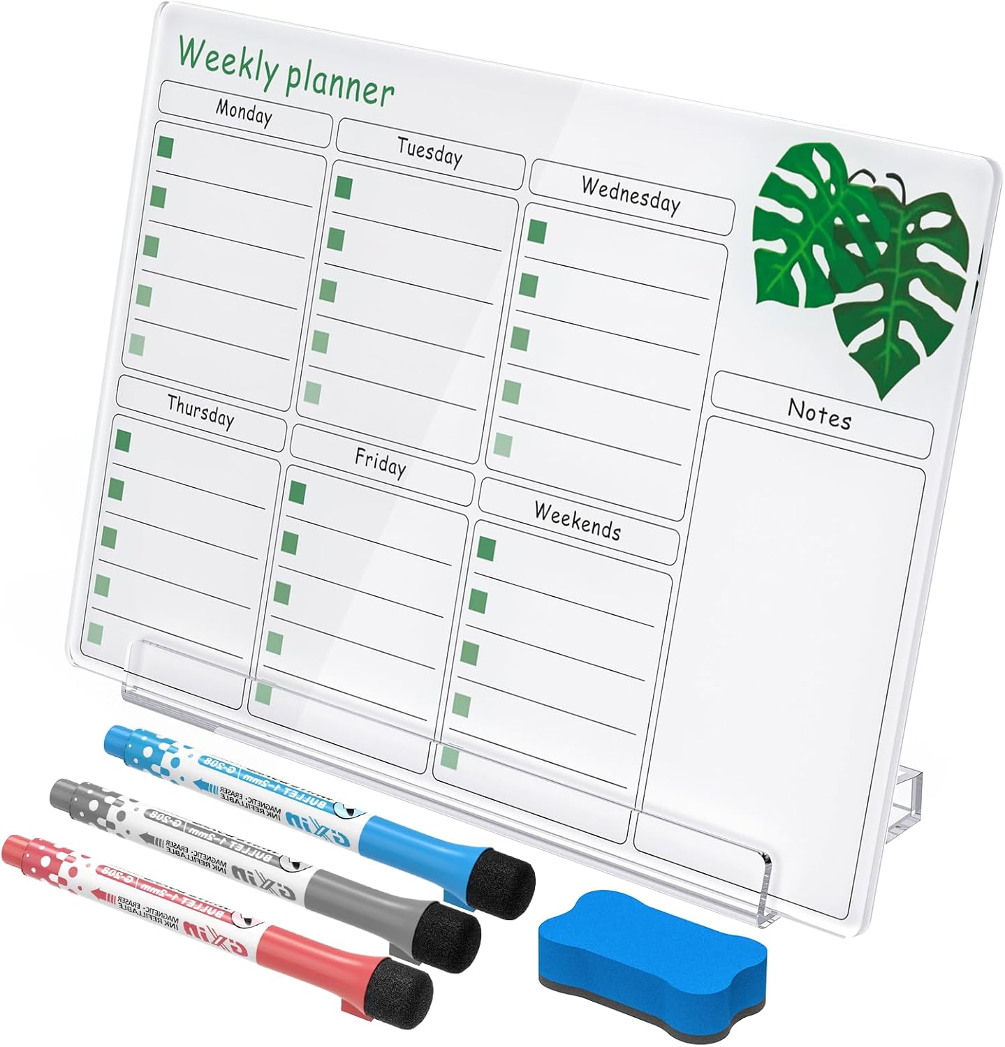 MaxGear Desktop Whiteboard, Glass Desk Whiteboard 9.8" x 7