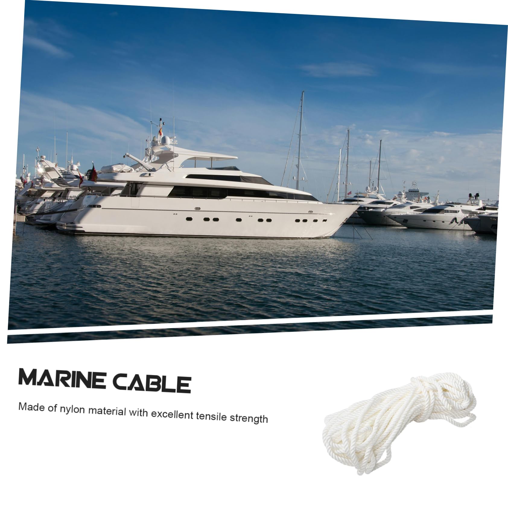 Happyyami Weißes Nylon Yacht Seil Boots Anlegeleine Zum Anlegen Marinequalität Nylon Boots Seil Anlegeleine Für Boote Anlegeleinen Für Boote Festmacheleine Für