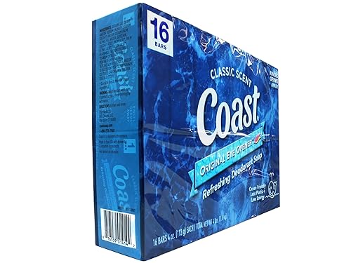 Coast Barra de jabón desodorante refrescante 16 barras espuma gruesa y rica que deja tu cuerpo sintiéndose energizado y limpio aroma clásico de Coast Barra de jabón desodorante refrescante 16 barras espuma gruesa y rica que deja tu cuerpo sintiéndose energizado y limpio aroma clásico de