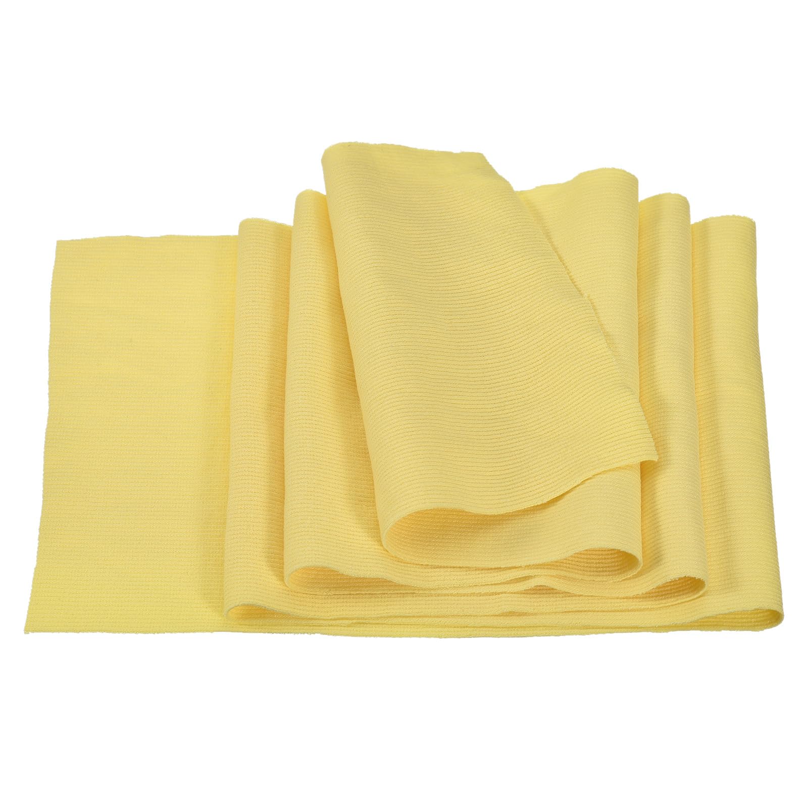 MECCANIXITY 39" Elastic Cuffs Ribbed Trims Cotton Fabric Knit Rib Stretch Tape Cuff Sleeve Waistband for Sewing, 6" Wide Light Yellow