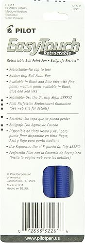 Miniatura 2 de Bolígrafo retráctil de punta media EasyTouch (32241), de Pilot, Azul 2 - unidades