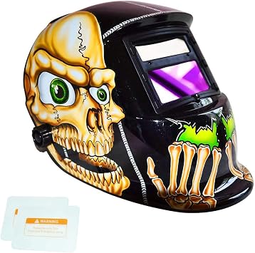 TEKWARE Welding Helmet Solar Power Auto Darkening Hood Welder Mask Breathable Grinding Helmets with Adjustable Shade Range