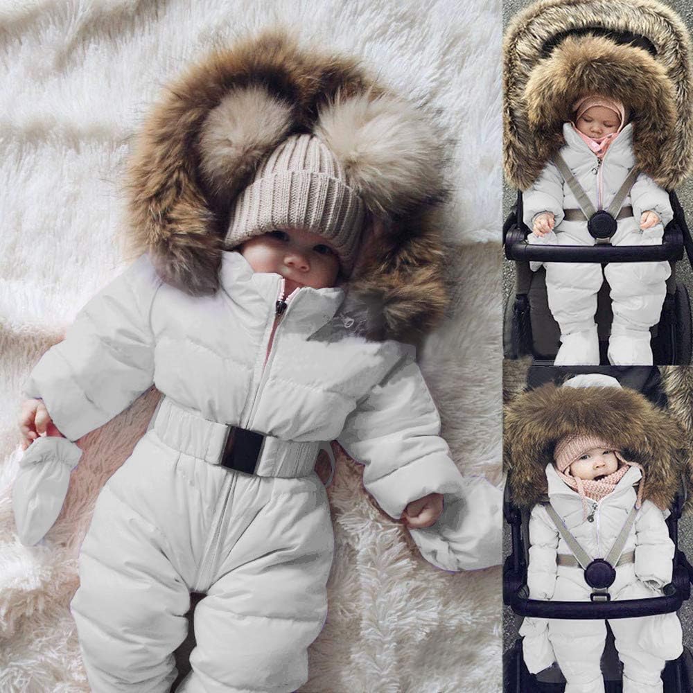 Bestgift Unisex Baby Infant Toddler Winter Snowsuits Romper Hooded Jumpsuit Jacket