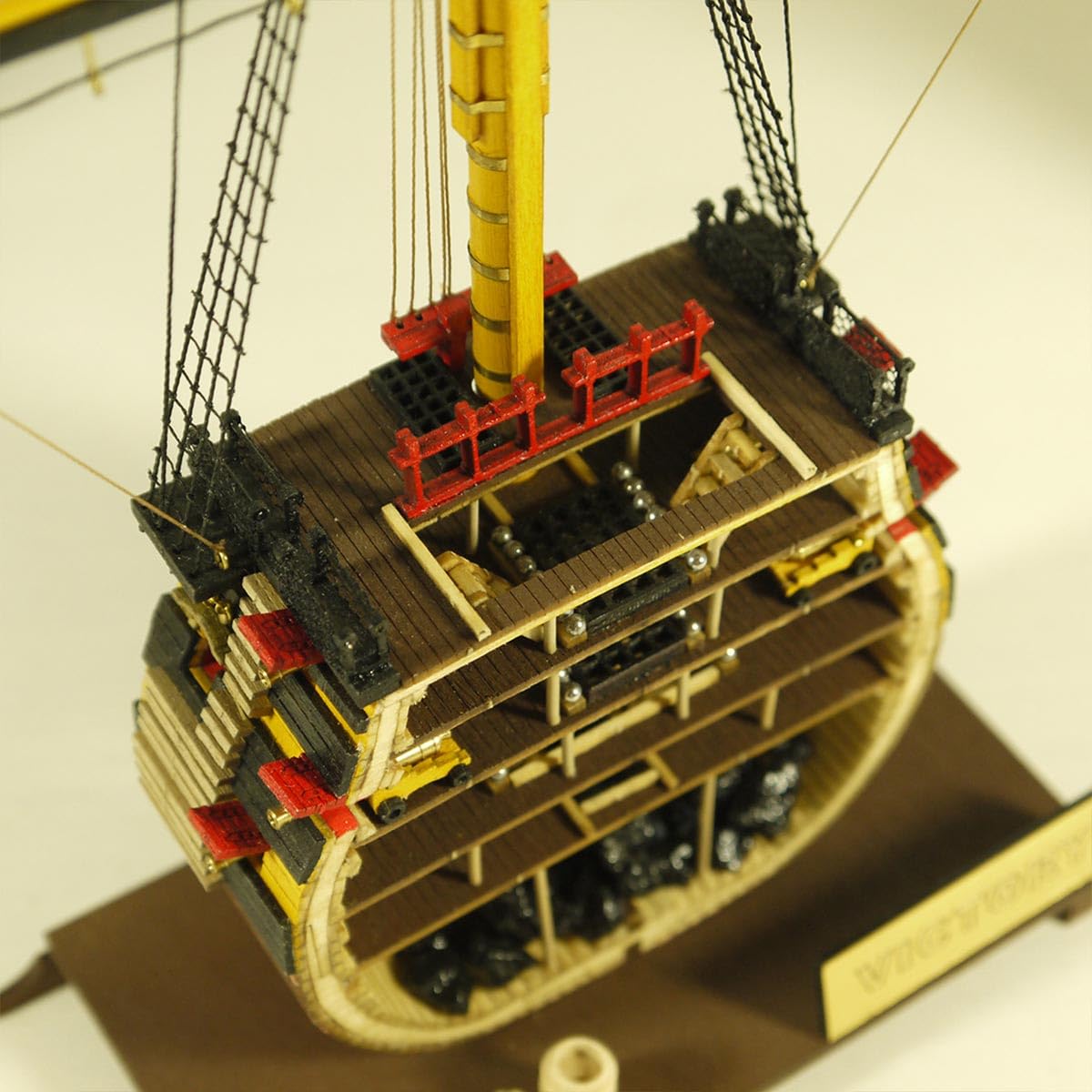 Puzzle in legno 3D per adulti, 1/200, sezione trasversale 3D, set da costruzione, 120 + pezzi, montaggio fai da te, puzzle 3D, in legno, nave a vela, barca a vela, steampunk, modello in legno 3D
